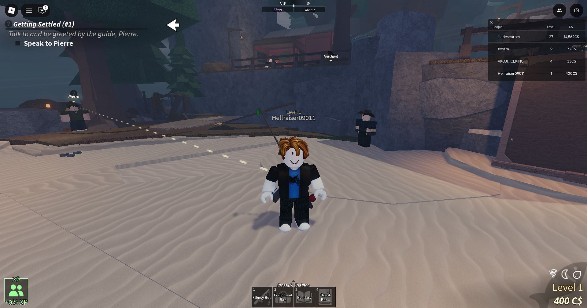 Get your free rewards in Fisch (Image via Roblox)